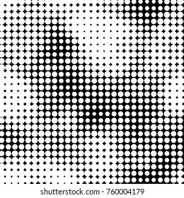 Spotted black and white grunge vector line background. Abstract halftone illustration background. Grunge grid polka dot background pattern