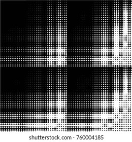 Spotted black and white grunge vector line background. Abstract halftone illustration background. Grunge grid polka dot background pattern