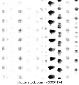 Spotted black and white grunge vector line background. Abstract halftone illustration background. Grunge grid polka dot background pattern
