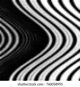 Spotted black and white grunge vector line background. Abstract halftone illustration background. Grunge grid polka dot background pattern
