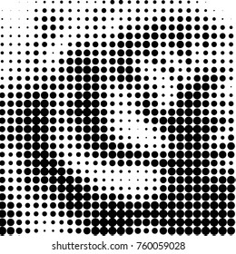 Spotted black and white grunge vector line background. Abstract halftone illustration background. Grunge grid polka dot background pattern
