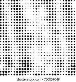 Spotted black and white grunge vector line background. Abstract halftone illustration background. Grunge grid polka dot background pattern
