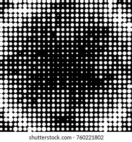 Spotted black and white grunge vector line background. Abstract halftone illustration background. Grunge grid polka dot background pattern