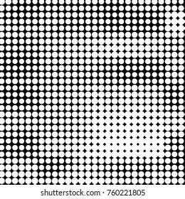 Spotted black and white grunge vector line background. Abstract halftone illustration background. Grunge grid polka dot background pattern