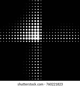 Spotted black and white grunge vector line background. Abstract halftone illustration background. Grunge grid polka dot background pattern