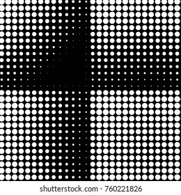Spotted black and white grunge vector line background. Abstract halftone illustration background. Grunge grid polka dot background pattern