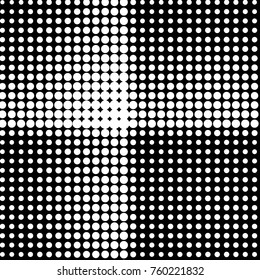 Spotted black and white grunge vector line background. Abstract halftone illustration background. Grunge grid polka dot background pattern