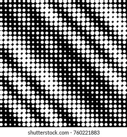 Spotted black and white grunge vector line background. Abstract halftone illustration background. Grunge grid polka dot background pattern