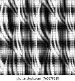 Spotted black and white grunge vector line background. Abstract halftone illustration background. Grunge grid polka dot background pattern