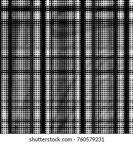 Spotted black and white grunge vector line background. Abstract halftone illustration background. Grunge grid polka dot background pattern