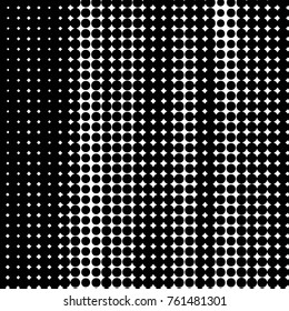 Spotted black and white grunge vector line background. Abstract halftone illustration background. Grunge grid polka dot background pattern
