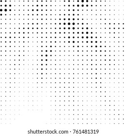 Spotted black and white grunge vector line background. Abstract halftone illustration background. Grunge grid polka dot background pattern