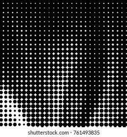 Spotted black and white grunge vector line background. Abstract halftone illustration background. Grunge grid polka dot background pattern