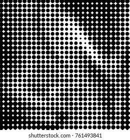 Spotted black and white grunge vector line background. Abstract halftone illustration background. Grunge grid polka dot background pattern