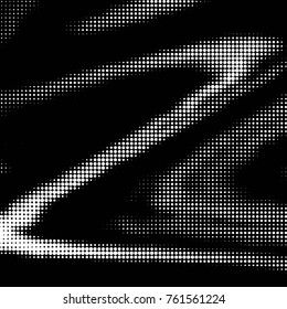 Spotted black and white grunge vector line background. Abstract halftone illustration background. Grunge grid polka dot background pattern
