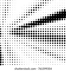 Spotted black and white grunge vector line background. Abstract halftone illustration background. Grunge grid polka dot background pattern
