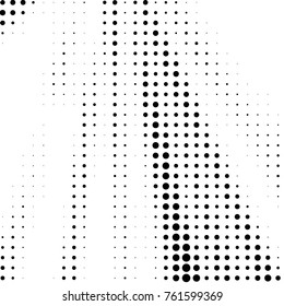 Spotted black and white grunge vector line background. Abstract halftone illustration background. Grunge grid polka dot background pattern