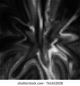 Spotted black and white grunge vector line background. Abstract halftone illustration background. Grunge grid polka dot background pattern