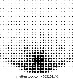 Spotted black and white grunge vector line background. Abstract halftone illustration background. Grunge grid polka dot background pattern