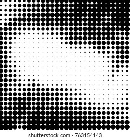 Spotted black and white grunge vector line background. Abstract halftone illustration background. Grunge grid polka dot background pattern