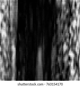 Spotted black and white grunge vector line background. Abstract halftone illustration background. Grunge grid polka dot background pattern