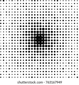 Spotted black and white grunge vector line background. Abstract halftone illustration background. Grunge grid polka dot background pattern