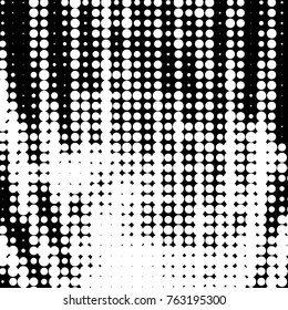Spotted black and white grunge vector line background. Abstract halftone illustration background. Grunge grid polka dot background pattern
