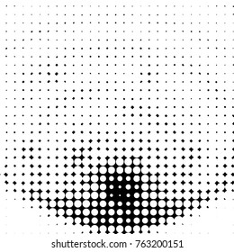 Spotted black and white grunge vector line background. Abstract halftone illustration background. Grunge grid polka dot background pattern
