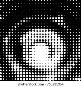 Spotted black and white grunge vector line background. Abstract halftone illustration background. Grunge grid polka dot background pattern
