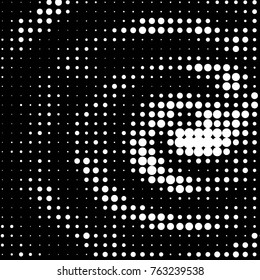 Spotted black and white grunge vector line background. Abstract halftone illustration background. Grunge grid polka dot background pattern
