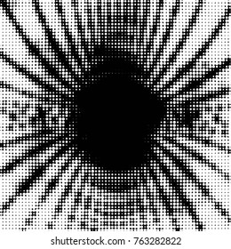 Spotted black and white grunge vector line background. Abstract halftone illustration background. Grunge grid polka dot background pattern

