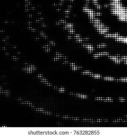 Spotted black and white grunge vector line background. Abstract halftone illustration background. Grunge grid polka dot background pattern
