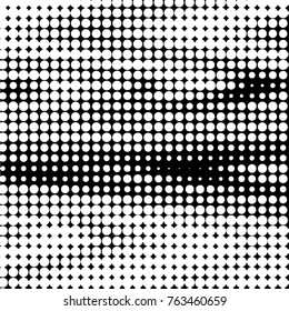 Spotted black and white grunge vector line background. Abstract halftone illustration background. Grunge grid polka dot background pattern
