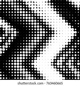 Spotted black and white grunge vector line background. Abstract halftone illustration background. Grunge grid polka dot background pattern
