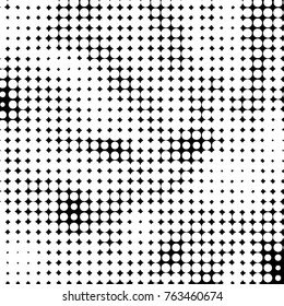 Spotted black and white grunge vector line background. Abstract halftone illustration background. Grunge grid polka dot background pattern
