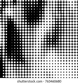 Spotted black and white grunge vector line background. Abstract halftone illustration background. Grunge grid polka dot background pattern

