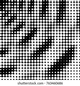 Spotted black and white grunge vector line background. Abstract halftone illustration background. Grunge grid polka dot background pattern
