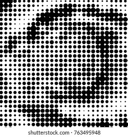 Spotted black and white grunge vector line background. Abstract halftone illustration background. Grunge grid polka dot background pattern

