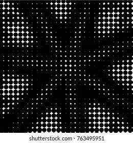 Spotted black and white grunge vector line background. Abstract halftone illustration background. Grunge grid polka dot background pattern
