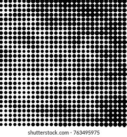 Spotted black and white grunge vector line background. Abstract halftone illustration background. Grunge grid polka dot background pattern
