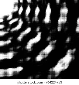 Spotted black and white grunge vector line background. Abstract halftone illustration background. Grunge grid polka dot background pattern
