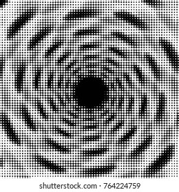 Spotted black and white grunge vector line background. Abstract halftone illustration background. Grunge grid polka dot background pattern
