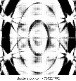 Spotted black and white grunge vector line background. Abstract halftone illustration background. Grunge grid polka dot background pattern
