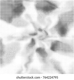 Spotted black and white grunge vector line background. Abstract halftone illustration background. Grunge grid polka dot background pattern
