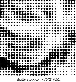 Spotted black and white grunge vector line background. Abstract halftone illustration background. Grunge grid polka dot background pattern
