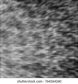 Spotted black and white grunge vector line background. Abstract halftone illustration background. Grunge grid polka dot background pattern
