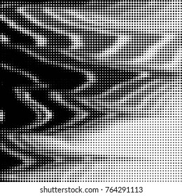 Spotted black and white grunge vector line background. Abstract halftone illustration background. Grunge grid polka dot background pattern
