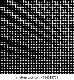Spotted black and white grunge vector line background. Abstract halftone illustration background. Grunge grid polka dot background pattern
