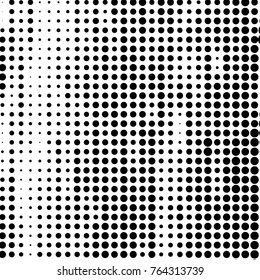 Spotted black and white grunge vector line background. Abstract halftone illustration background. Grunge grid polka dot background pattern
