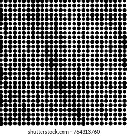 Spotted black and white grunge vector line background. Abstract halftone illustration background. Grunge grid polka dot background pattern
